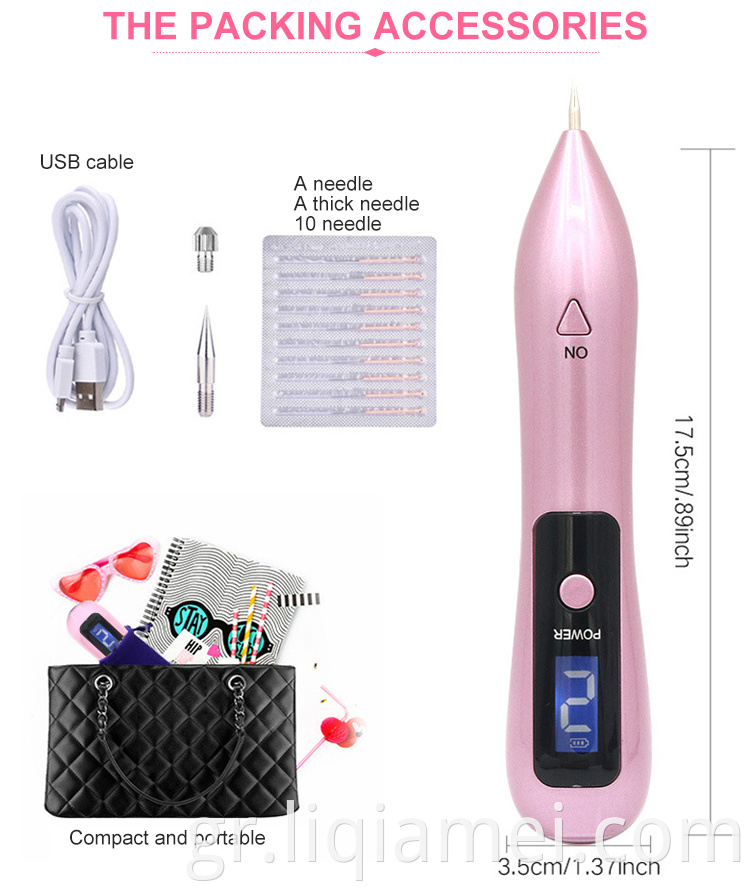 LCD Εμφάνιση σπιτιού Laser Skin Spot Mole Removal Machine Plasma Pen